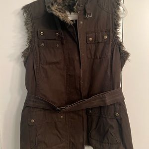 Banana Republic Faux Fur Vest - size M